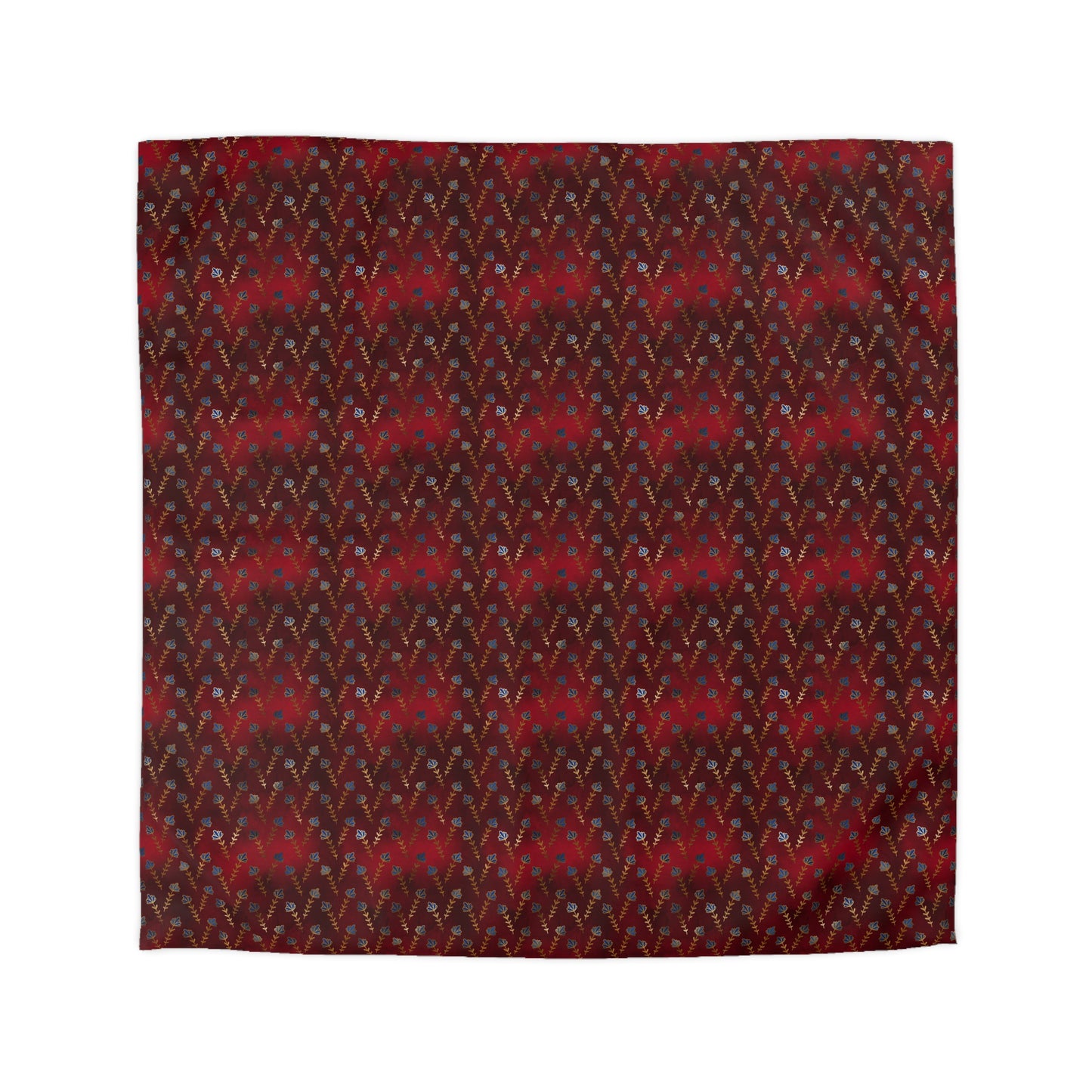 Ruby Night Blossoms Microfiber Duvet Cover