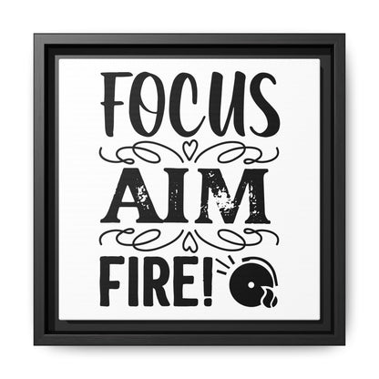 Focus Aim Fire Canvas Bathroom Art