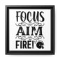Focus Aim Fire Canvas Bathroom Art