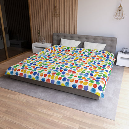 Colorful Polka Dots Microfiber Duvet Cover