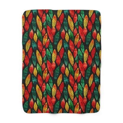 Festival Fire Sherpa Fleece Blanket