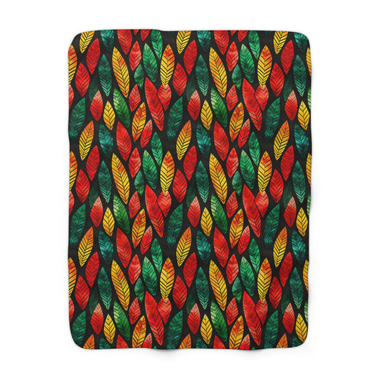 Festival Fire Sherpa Fleece Blanket
