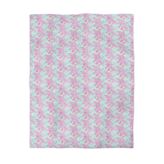 Berry Sorbet Camo Microfiber Duvet Cover