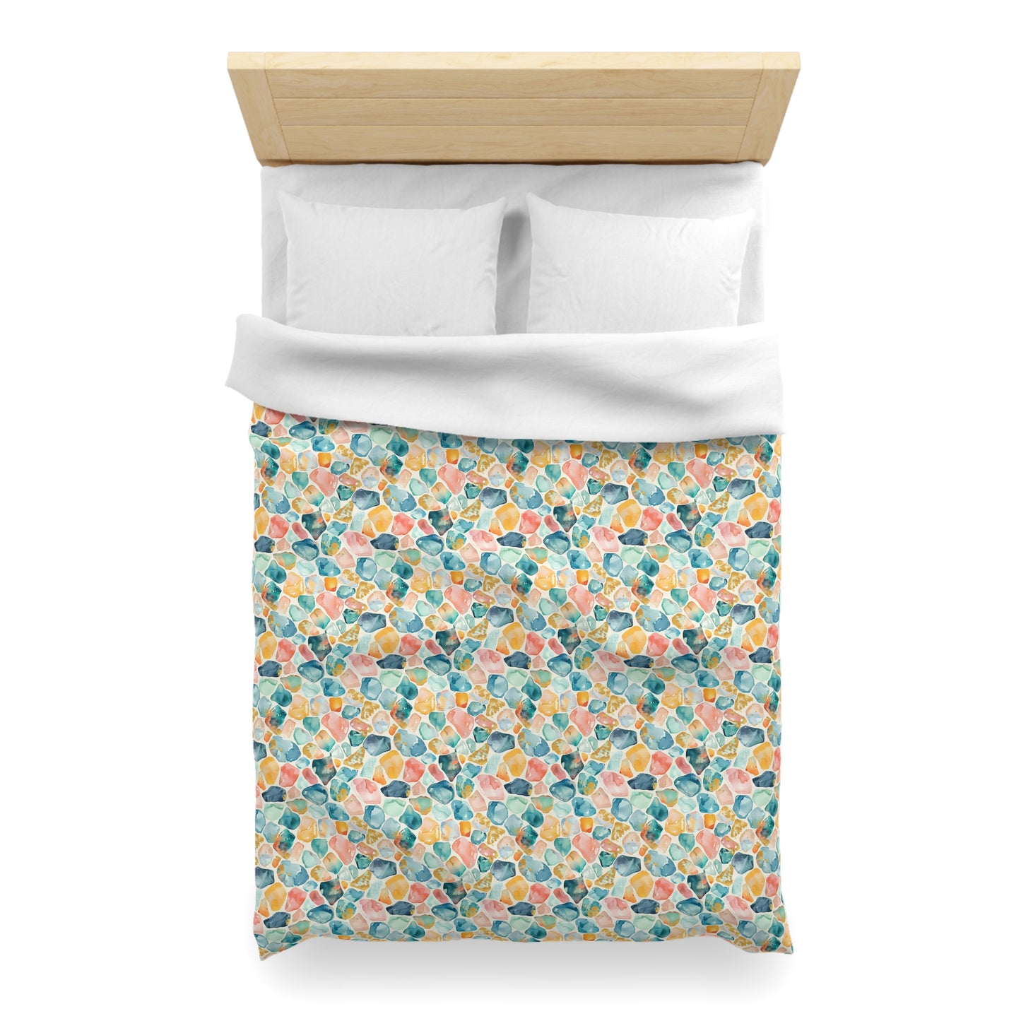 Ocean Pebble Drift Microfiber Duvet Cover