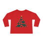 Dinosaur Christmas Tree Toddler Long Sleeve Tee
