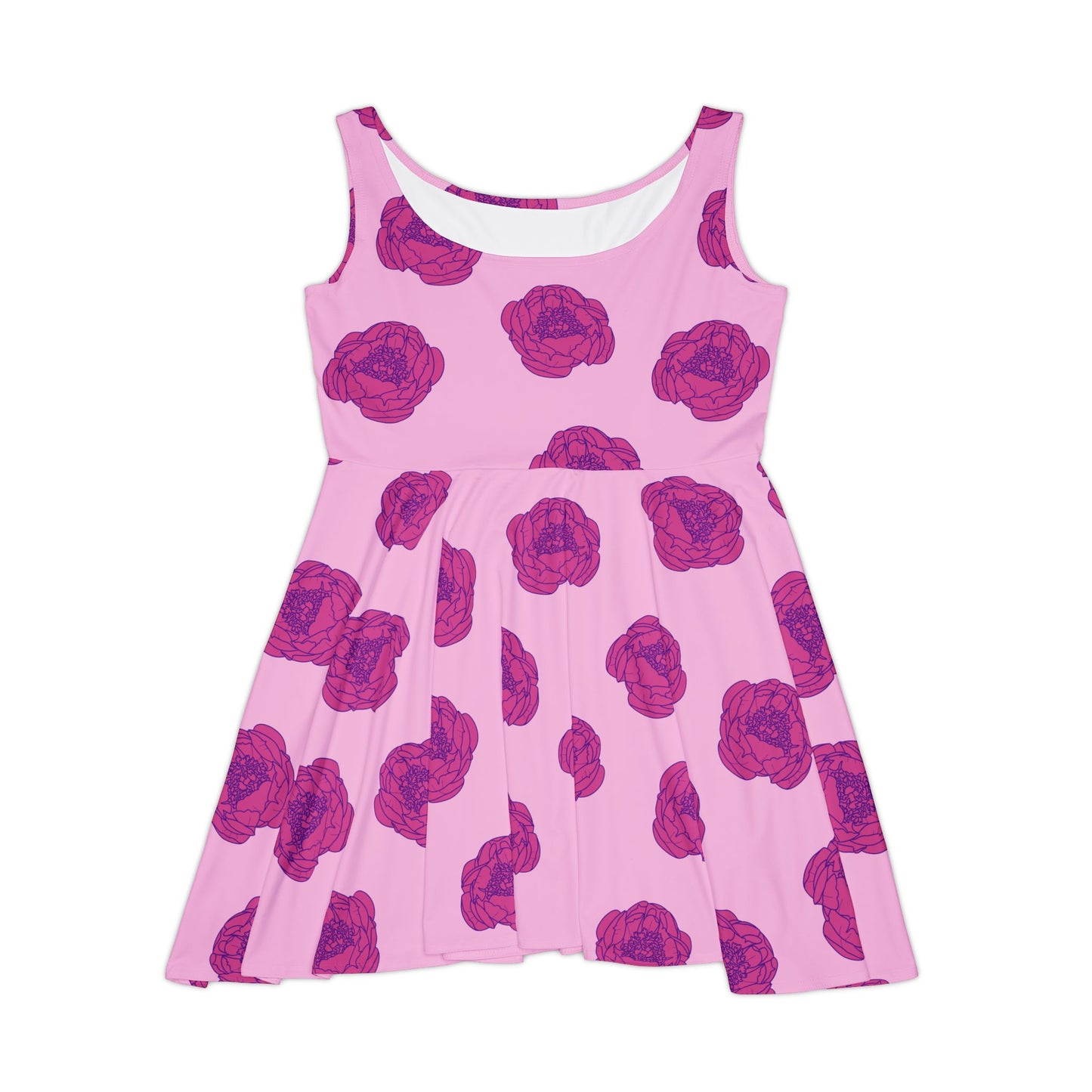 Rosy Dream Peonies Women's Skater Dress