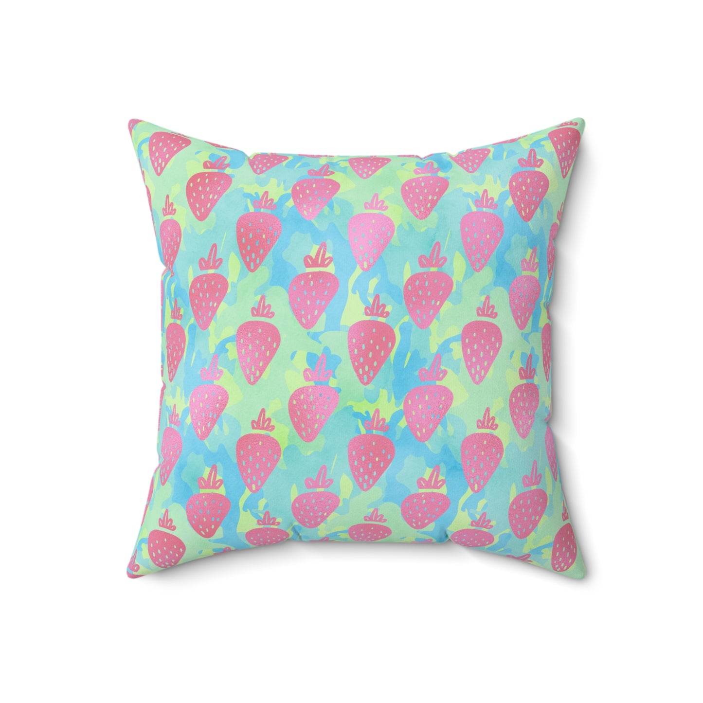 Strawberry Breeze Throw Pillow