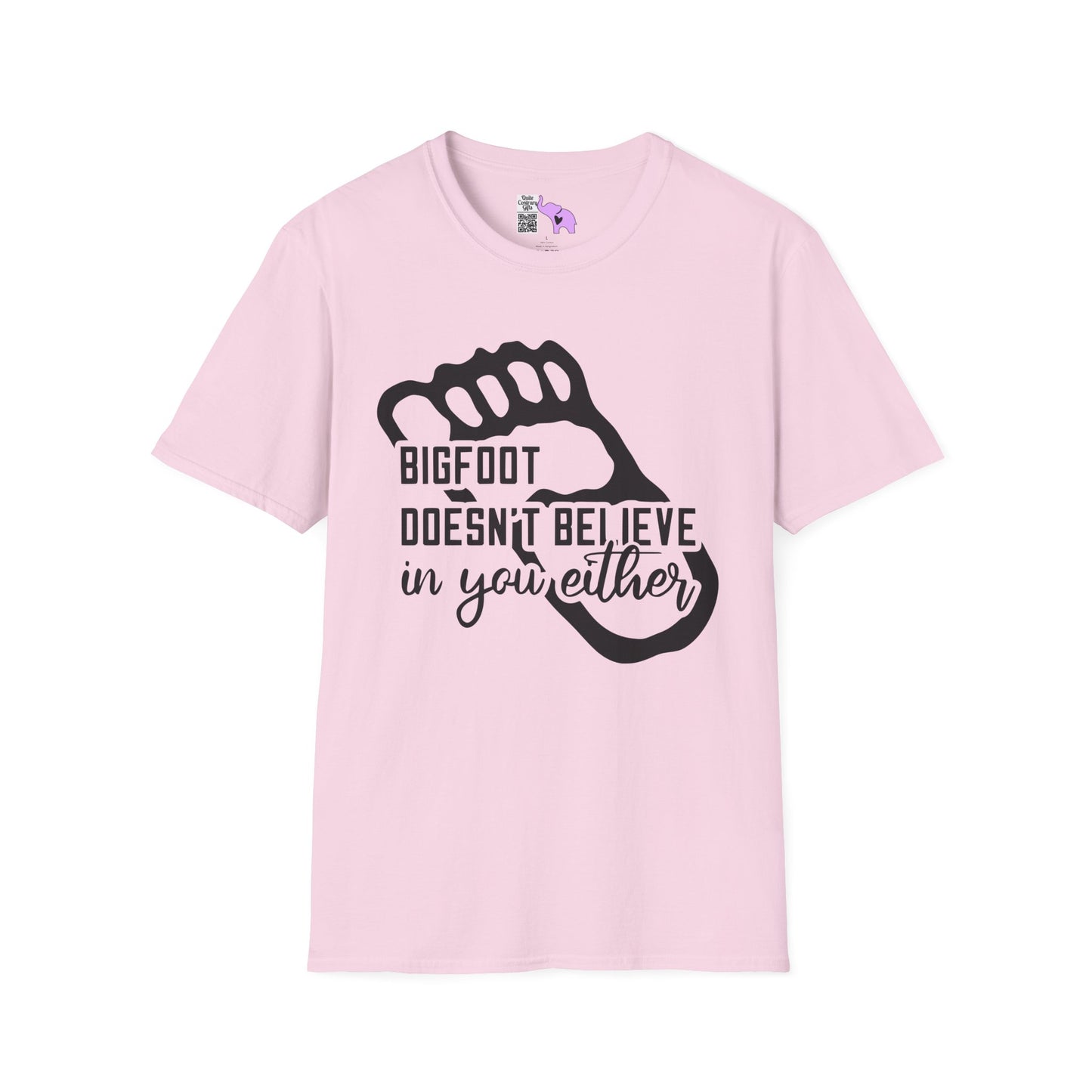 Bigfoot Doesn't Believe In You Either Adult T-shirt