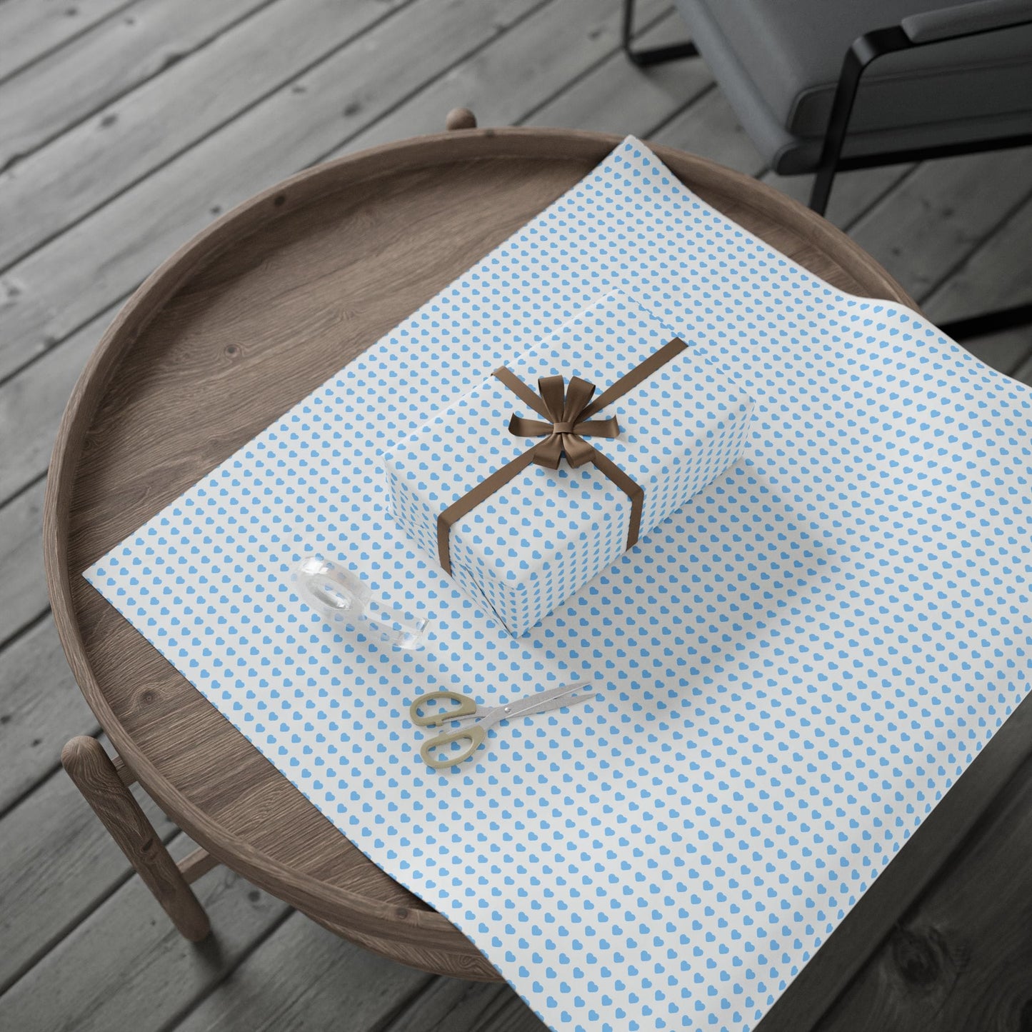 Powder Blue Sweethearts Wrapping Paper