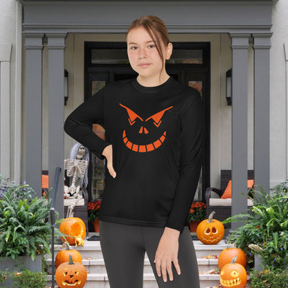 Spooky Jack-O-Lantern Youth Long Sleeve Tee