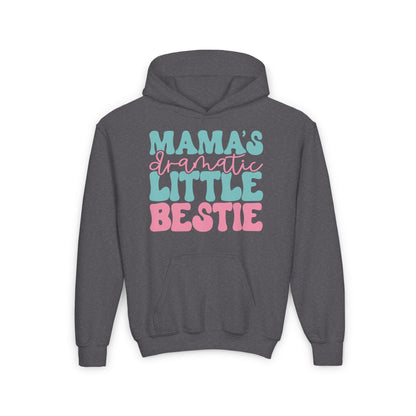 Mama's Dramatic Little Bestie Youth Heavy Blend Hoodie