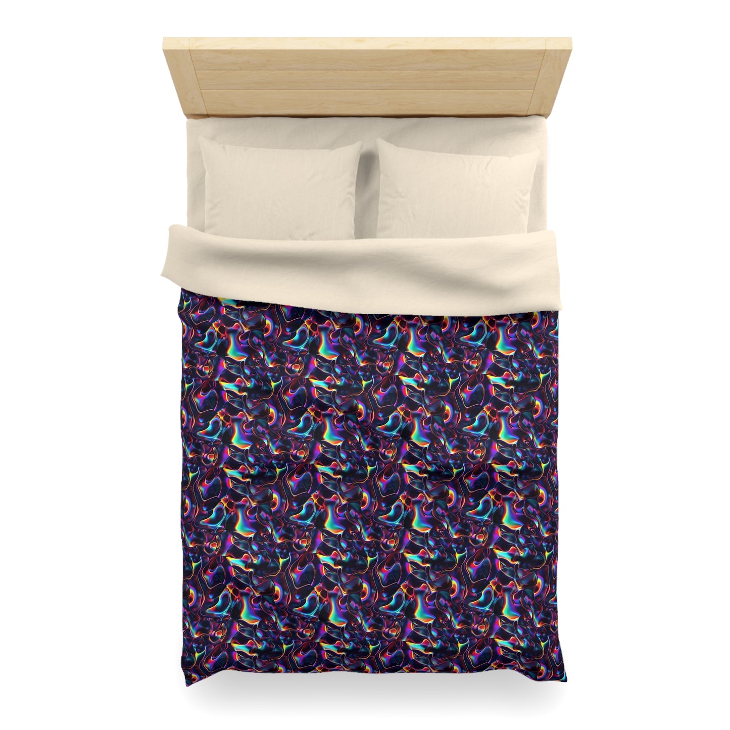 Holographic Mirage Microfiber Duvet Cover