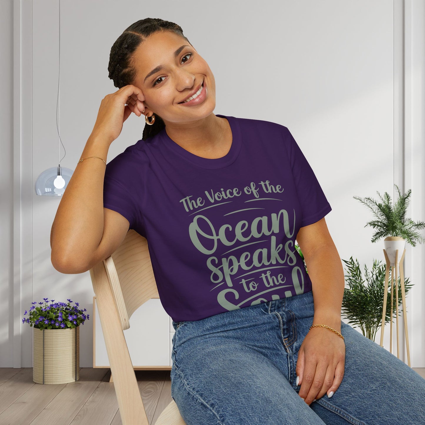 The Voice of the Ocean Speaks to the Soul Adult T-shirt