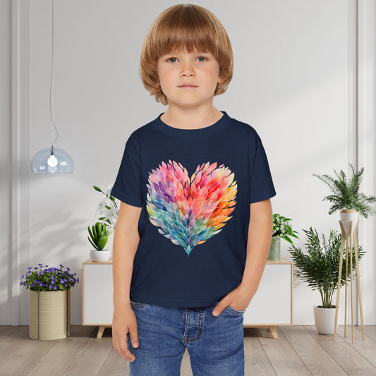Feathery Heart Heavy Cotton™ Toddler T-shirt