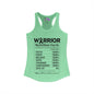Warrior Nutrition Facts (Cancer) Women's Ideal Racerback Tank