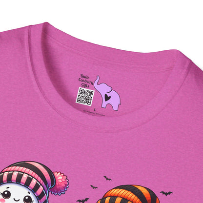 Cute Ghosts w/Pumpkins Adult T-shirt