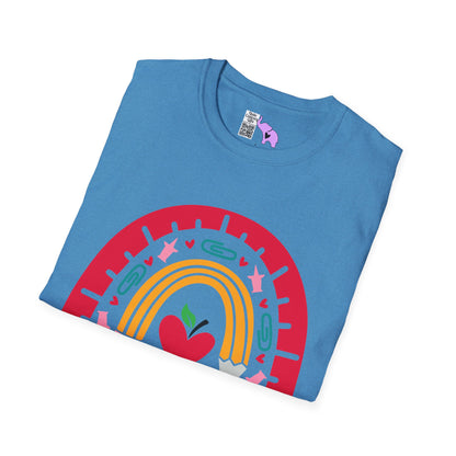 Rainbow Teacher Adult T-shirt