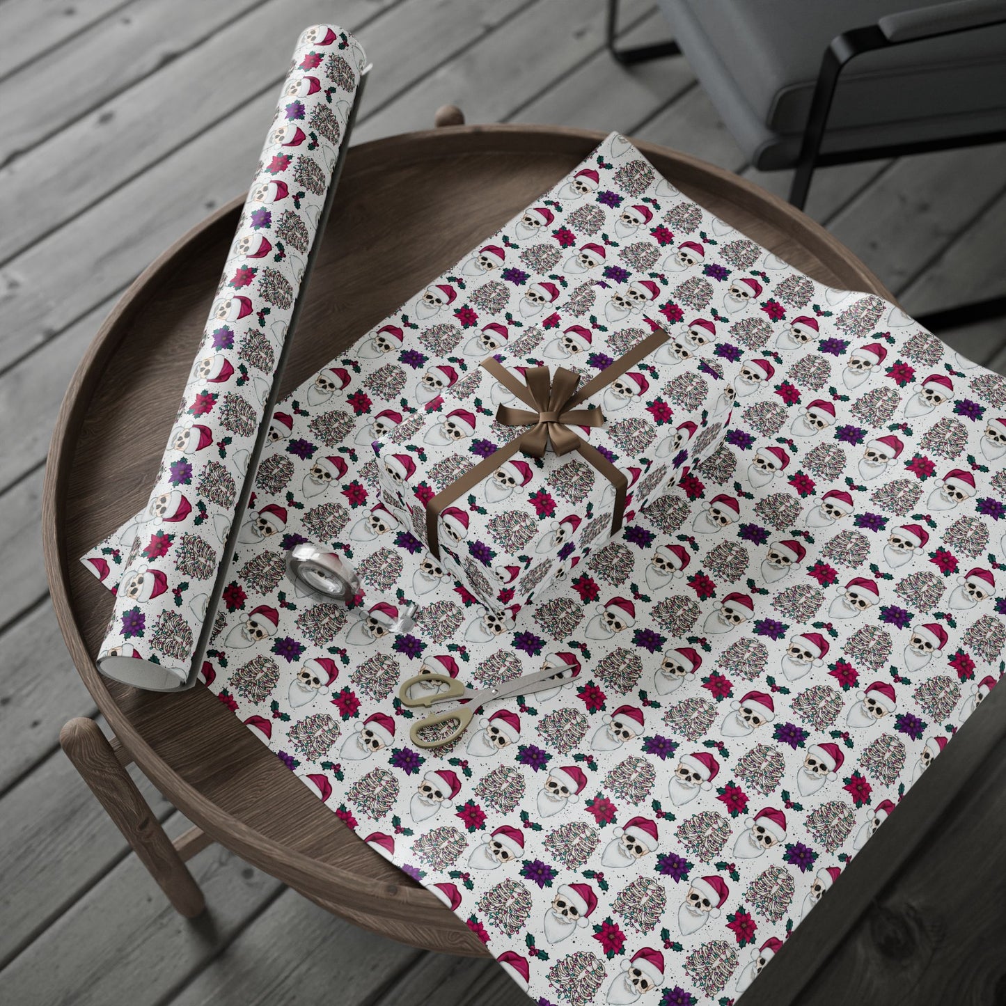 Santa Skull Wrapping Paper