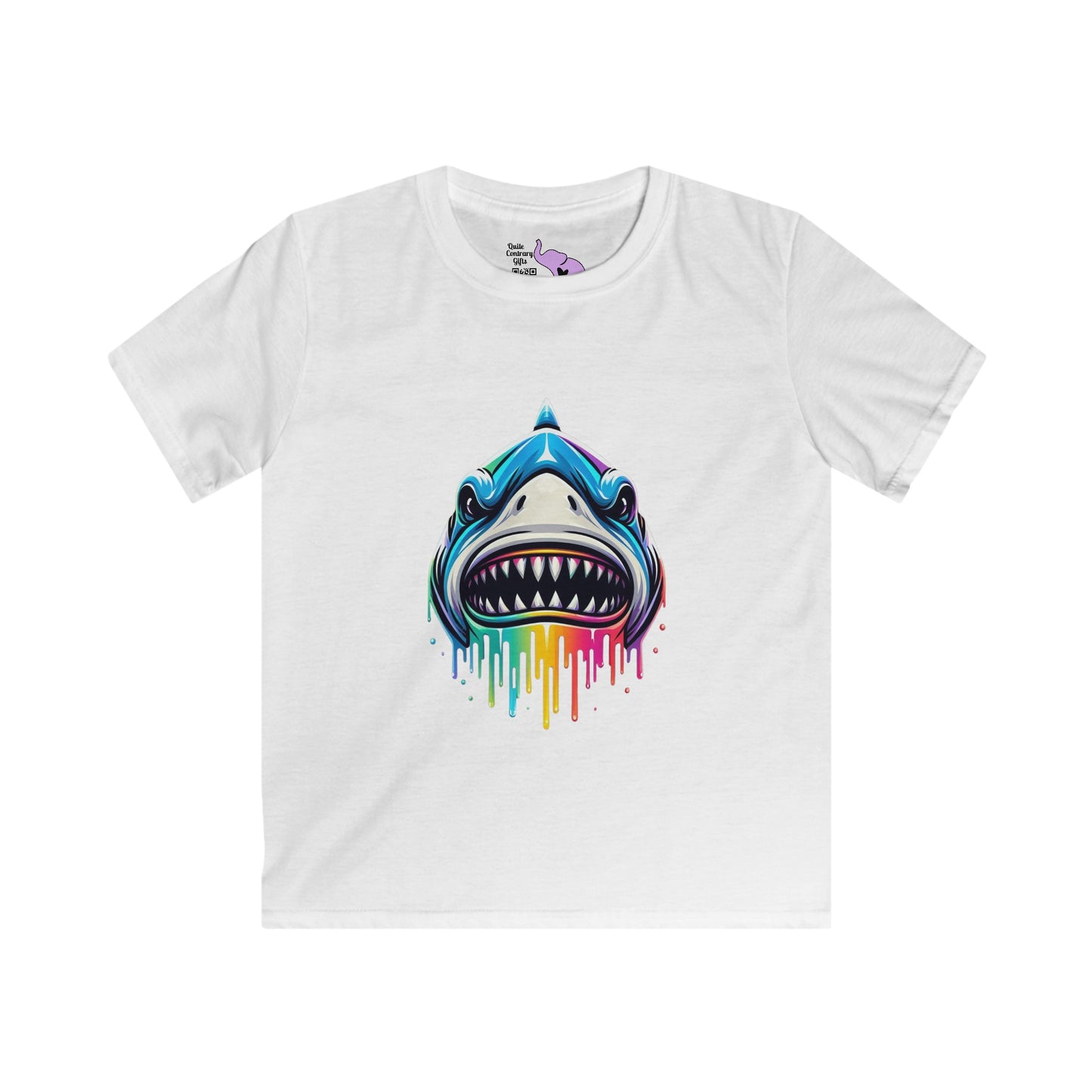 Colorful Shark Youth Softstyle Tee