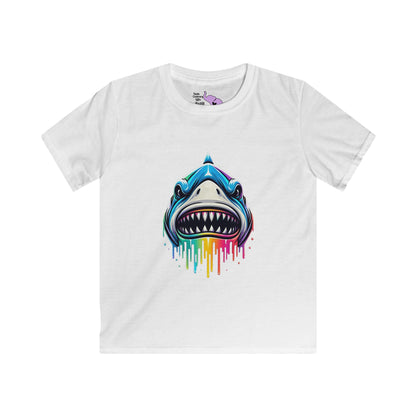 Colorful Shark Youth Softstyle Tee