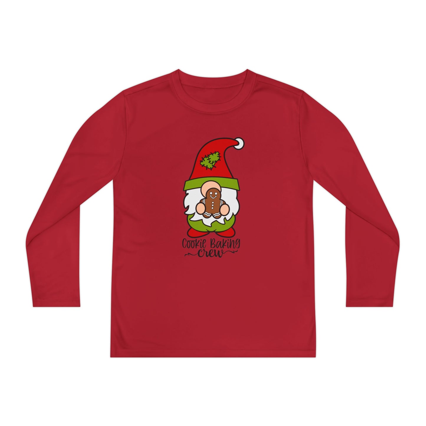 Cookie Baking Crew Gnome Youth Long Sleeve Tee