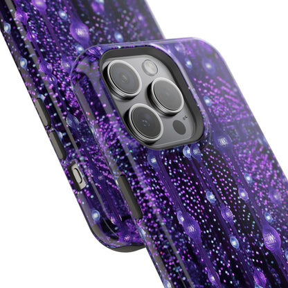Purple Raindrops MagSafe® Compatible Tough Case for iPhone