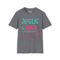 Jesus Is My Rock & That's How I Roll Adult T-shirt