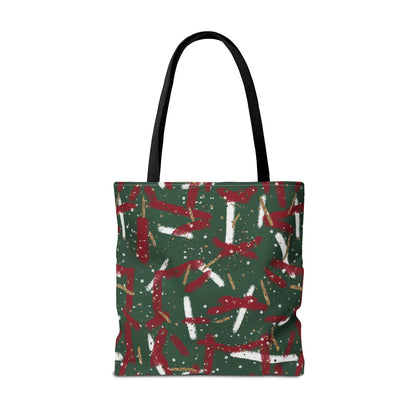 Holiday Brushstrokes Canvas Tote Bag