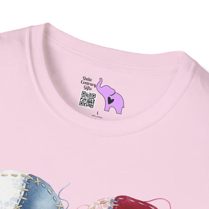 Patchwork Quilt Heart Adult T-shirt