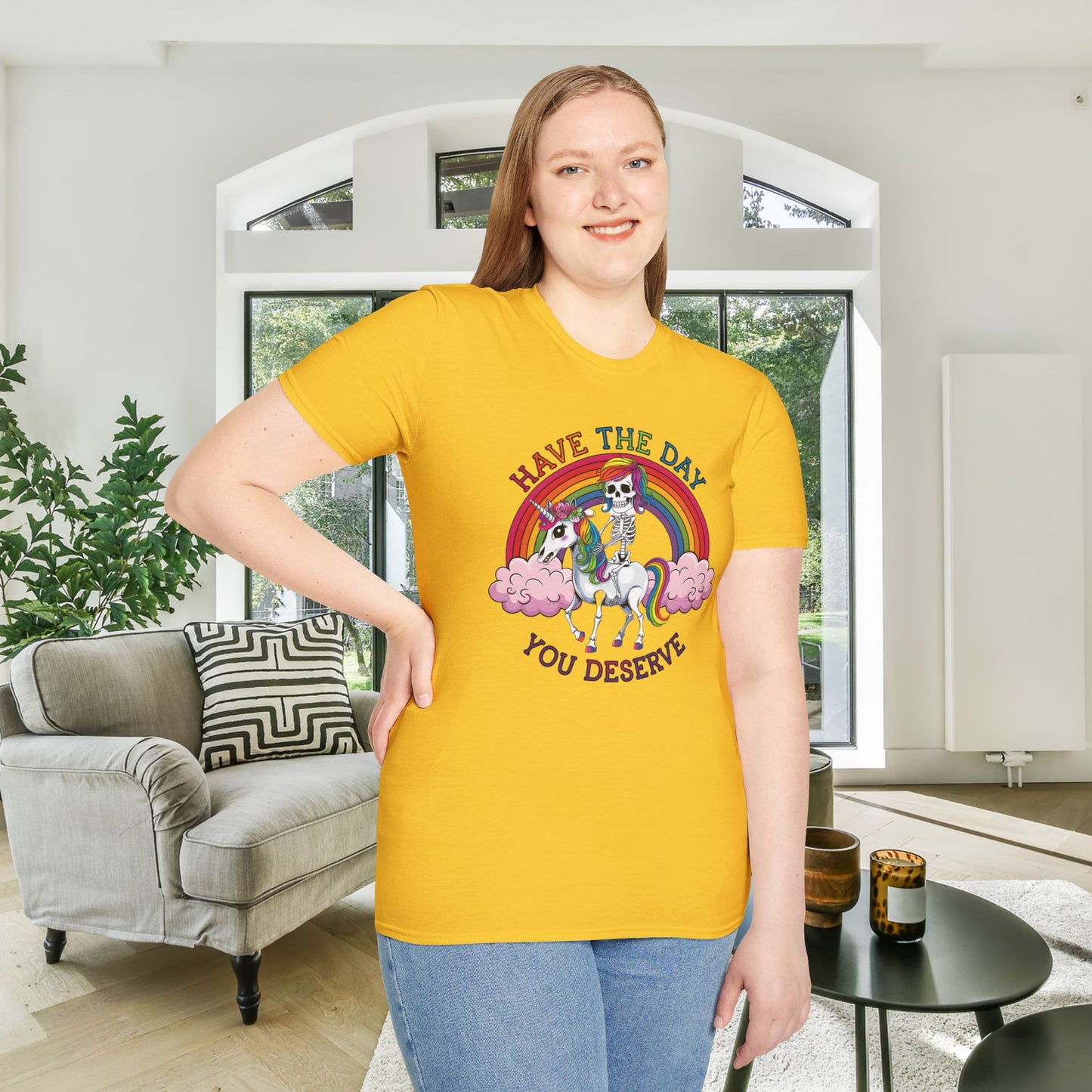 Have The Day You Deserve (Rainbow) Adult T-shirt