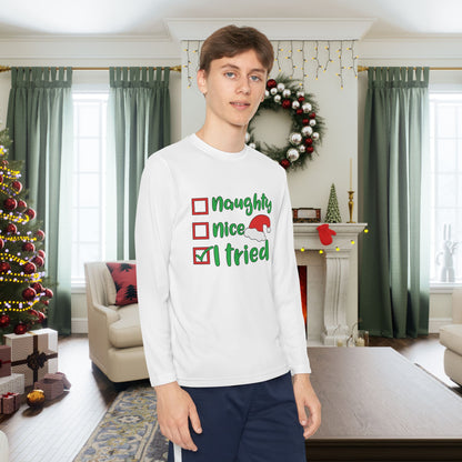 Naughty Nice I Tried Youth Long Sleeve Tee