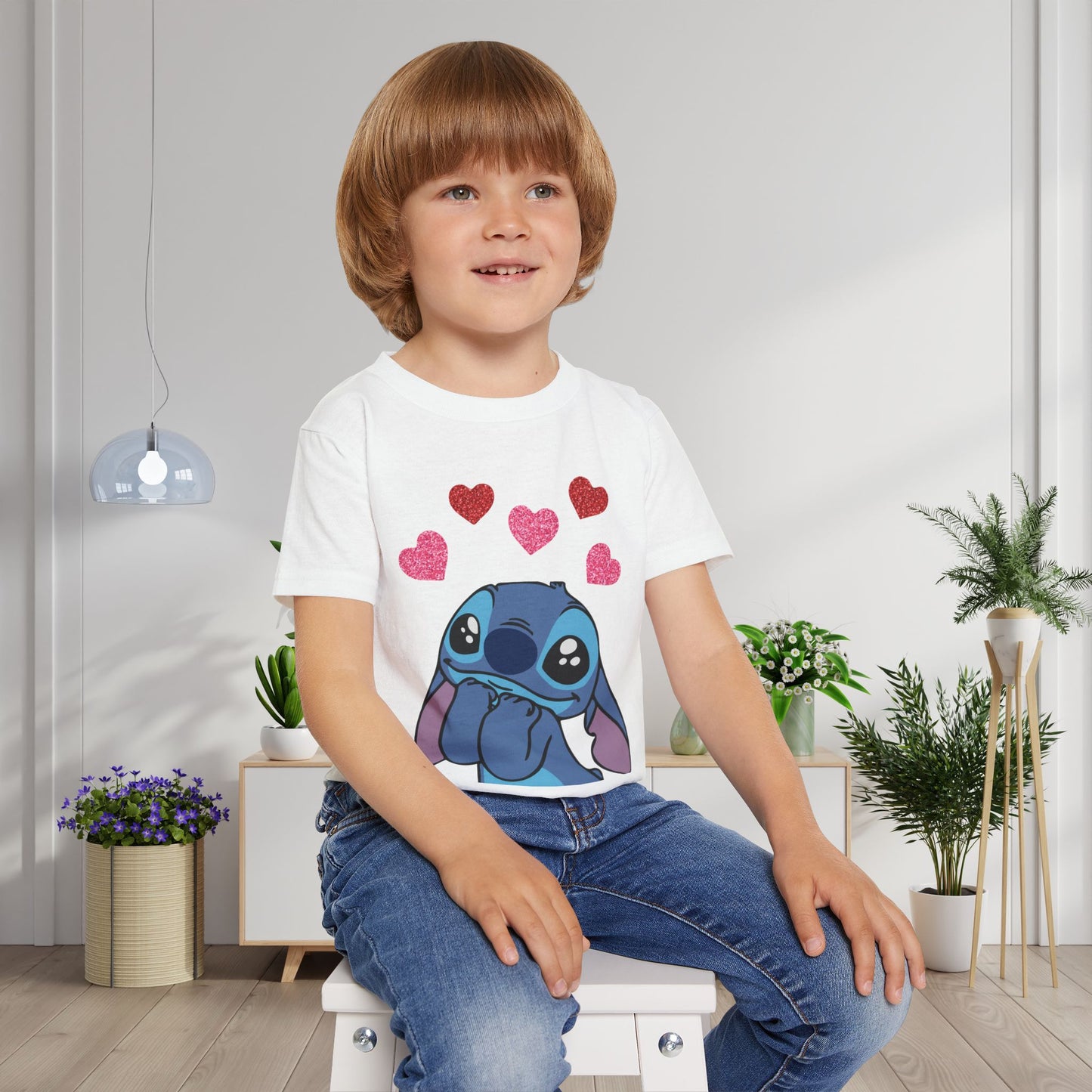 Stitch In Love Heavy Cotton™ Toddler T-shirt