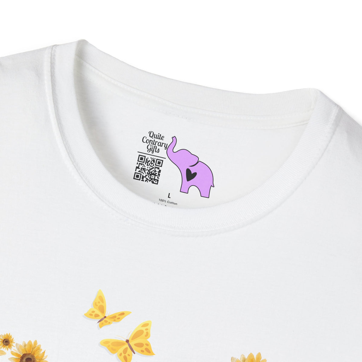 Sunflower Heart & Butterflies Adult T-shirt