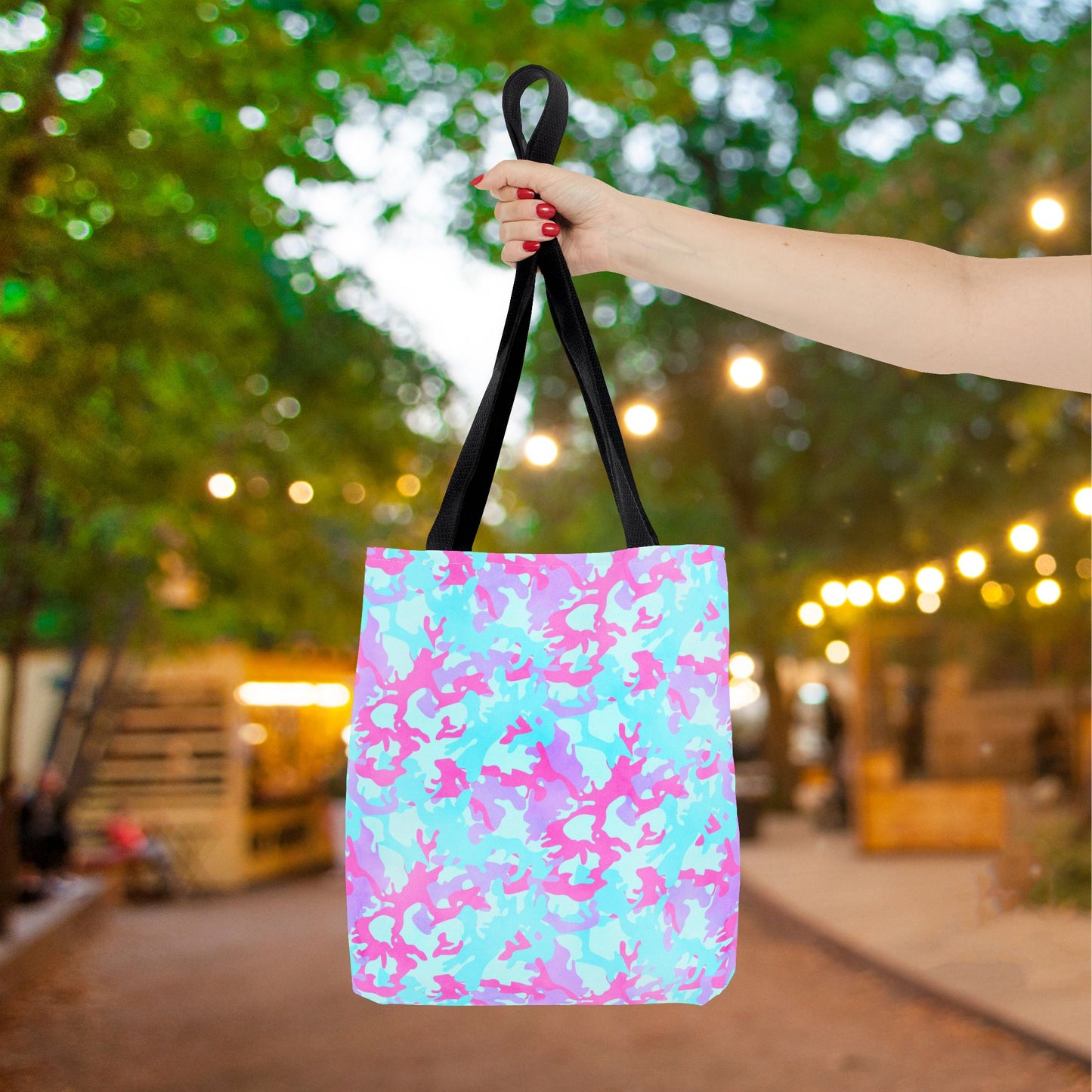 Cotton Candy Camo Canvas Tote Bag