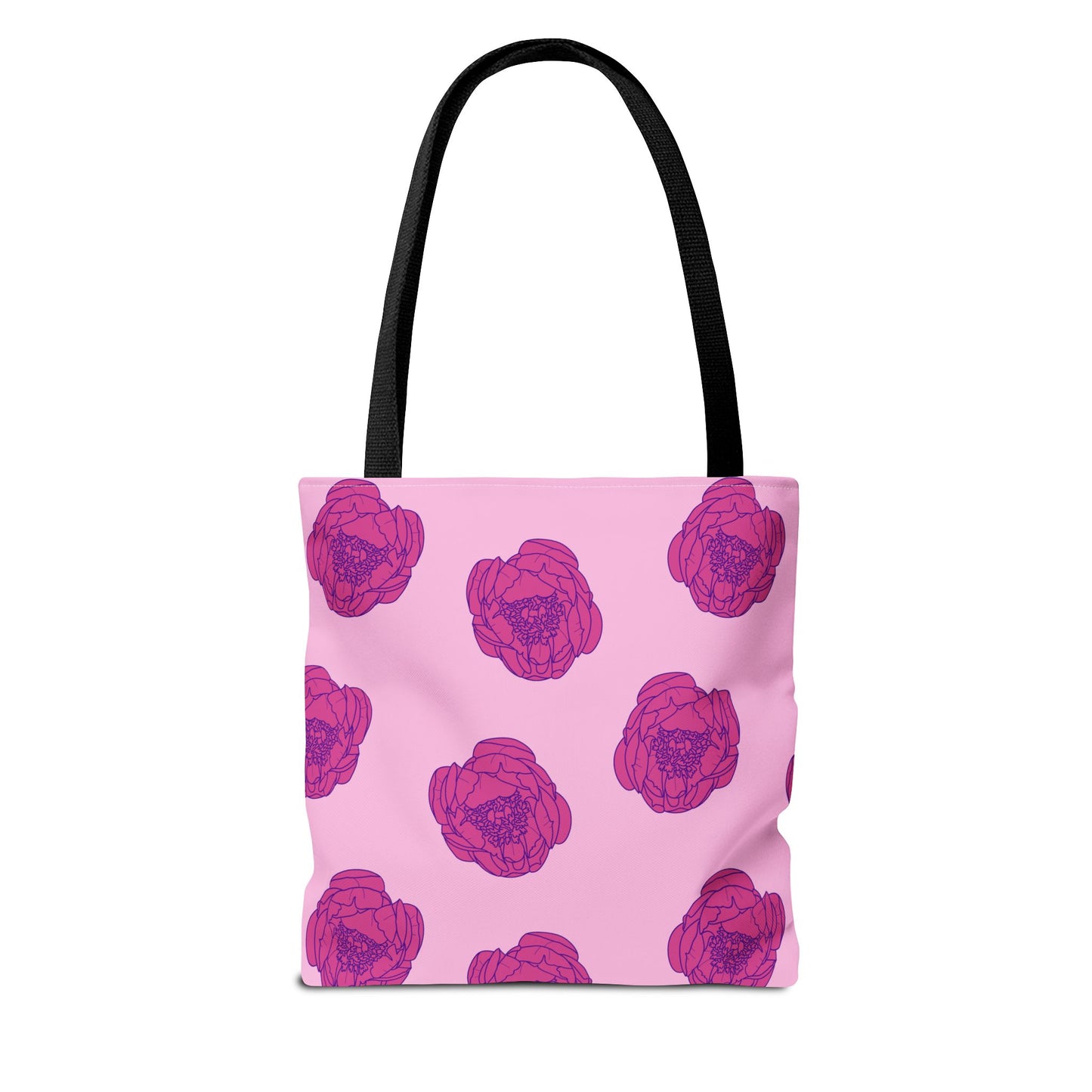 Rosy Dream Peonies Canvas Tote Bag