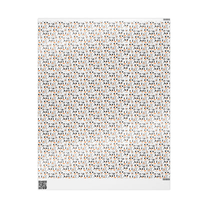 Cute Snowman Faces Wrapping Paper