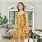 Golden Prism Grid Women's Skater Dress