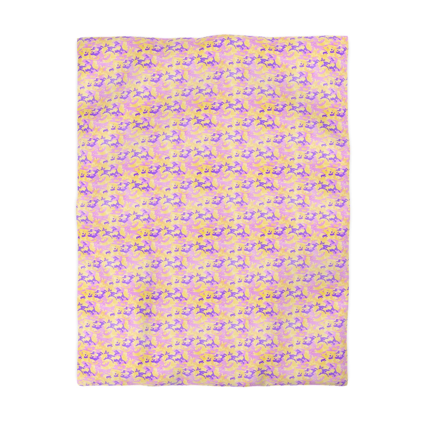 Peach Sorbet Camo Microfiber Duvet Cover