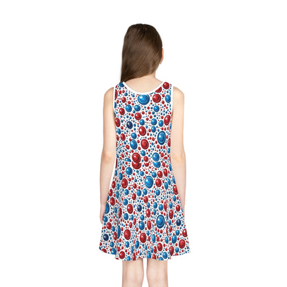Freedom Dots Girls' Sleeveless Sundress