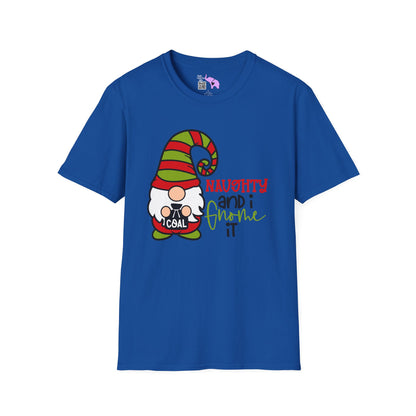 Naughty and I Gnome It Adult T-shirt