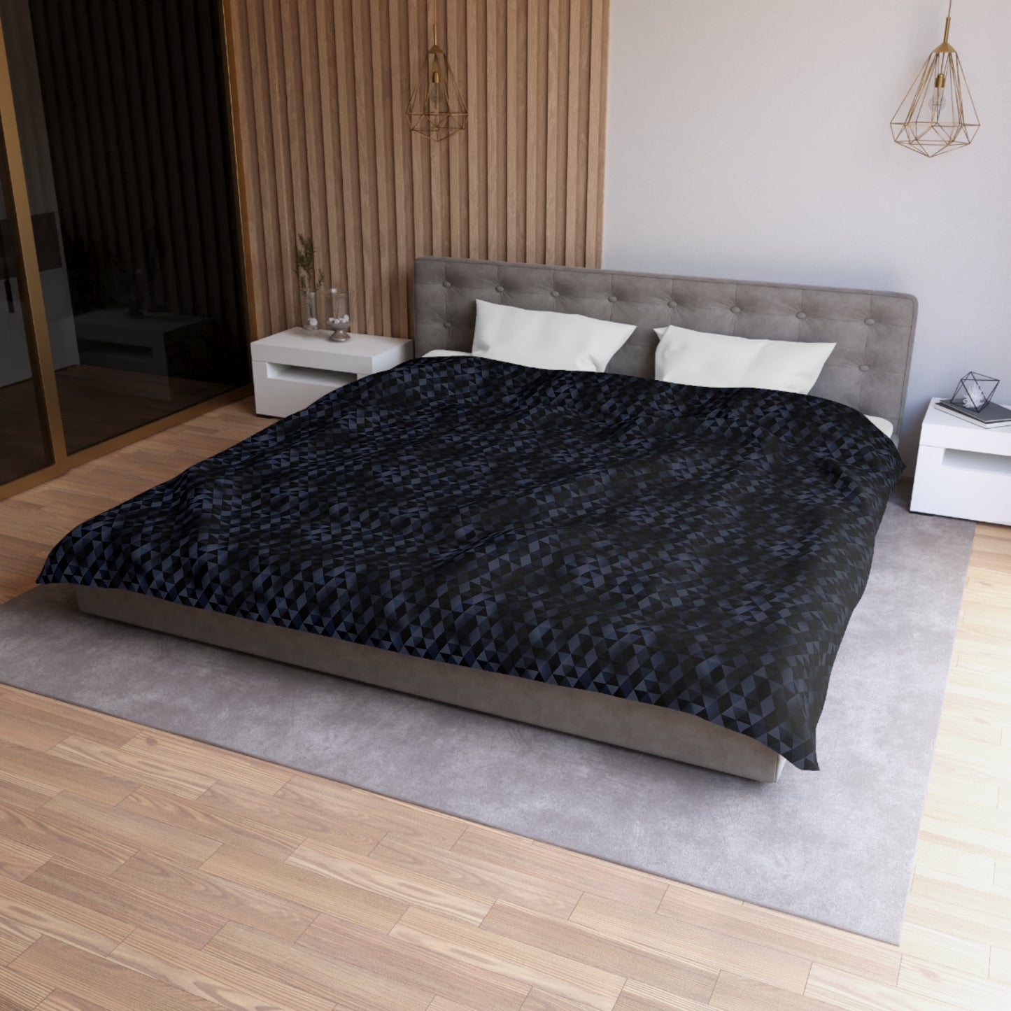 Shadow Facets  Microfiber Duvet Cover