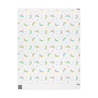 Rainbow Smiles & Stars Wrapping Paper