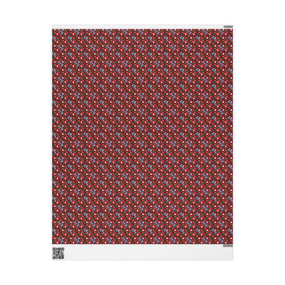 Busy Candy Cane/Christmas Tree Custom Name Wrapping Paper (Ray)
