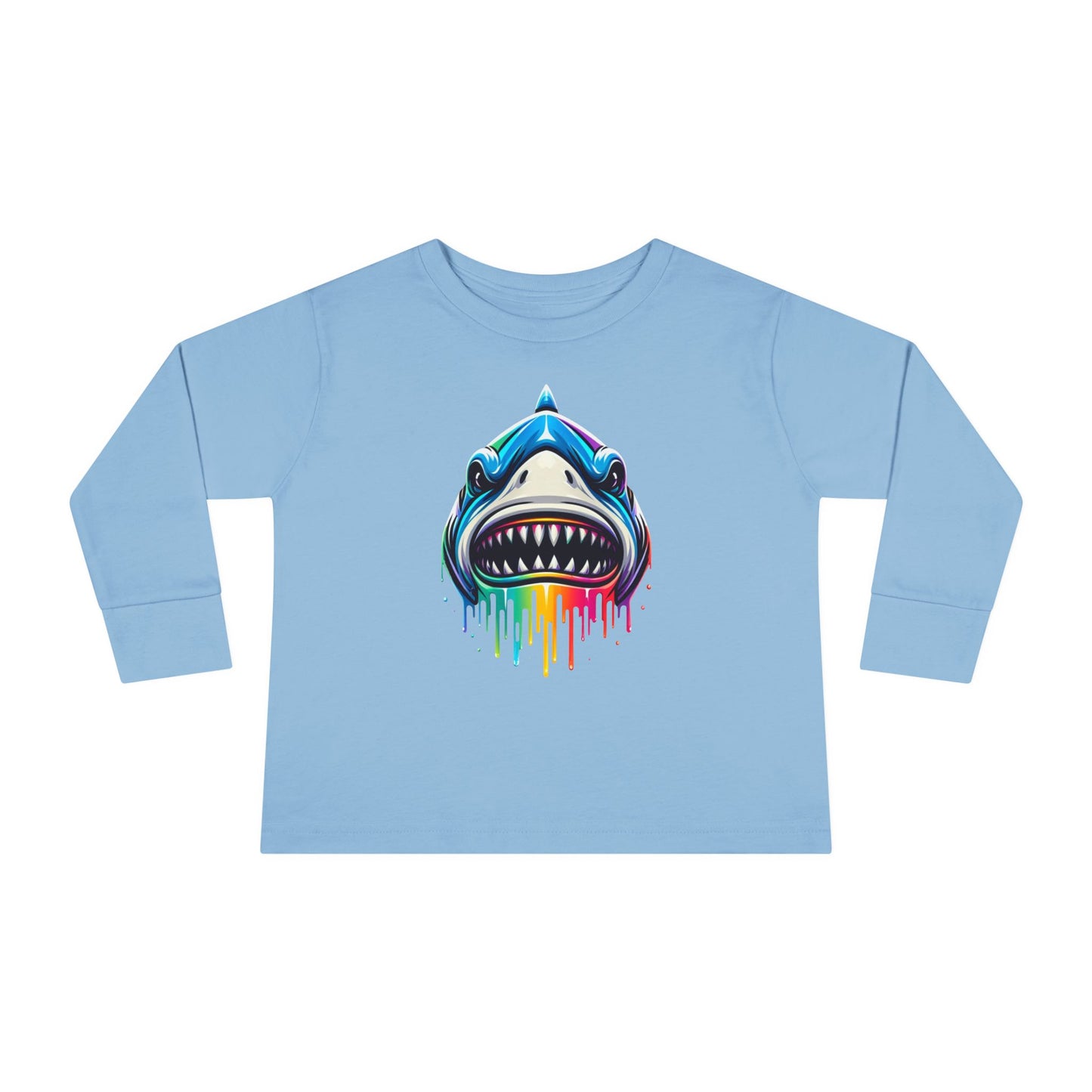 Colorful Shark Toddler Long Sleeve Tee