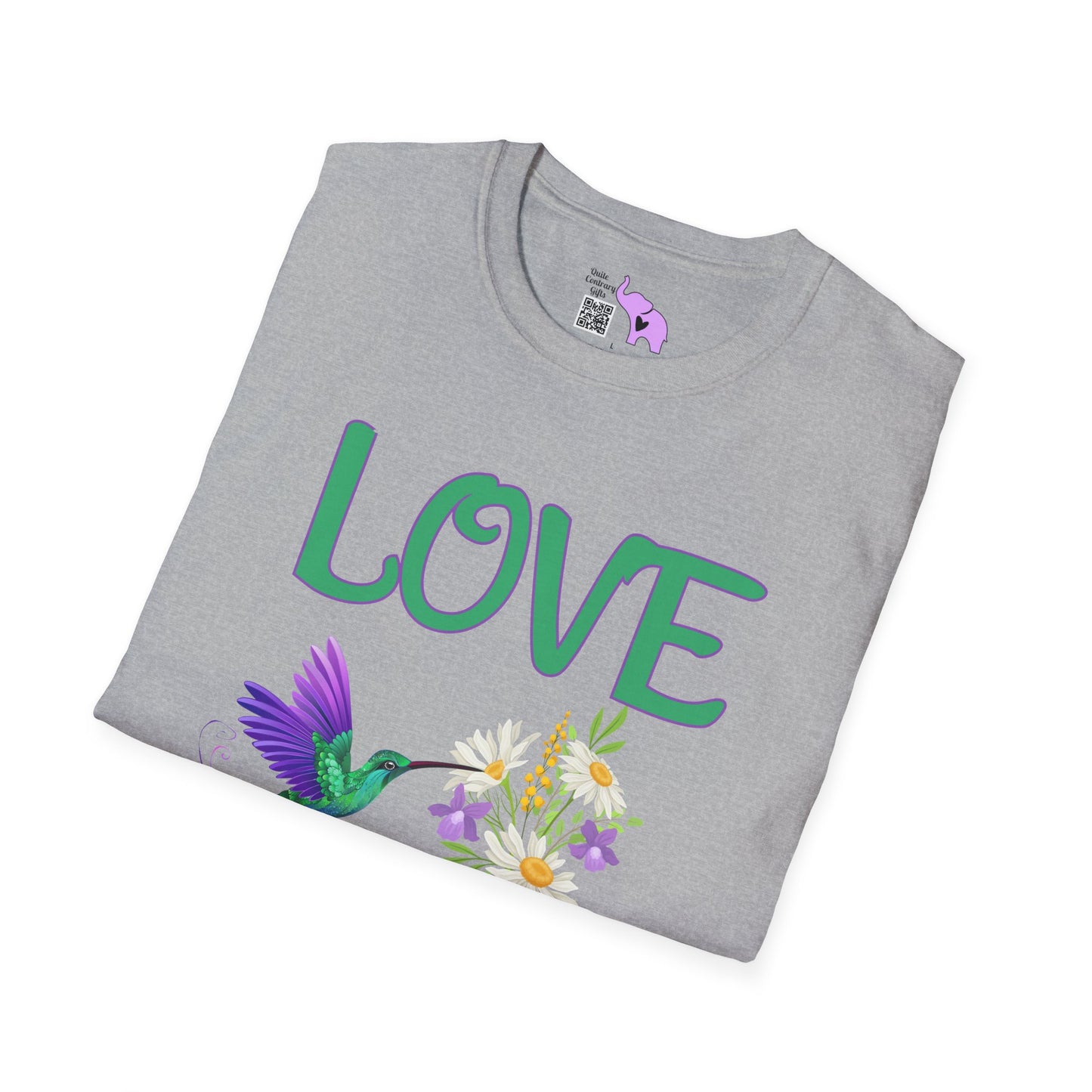 Love Yourself w/Hummingbird Adult T-shirt