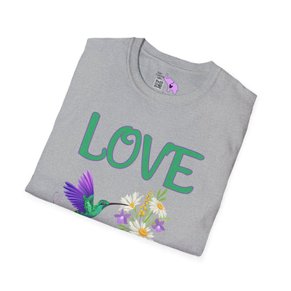 Love Yourself w/Hummingbird Adult T-shirt