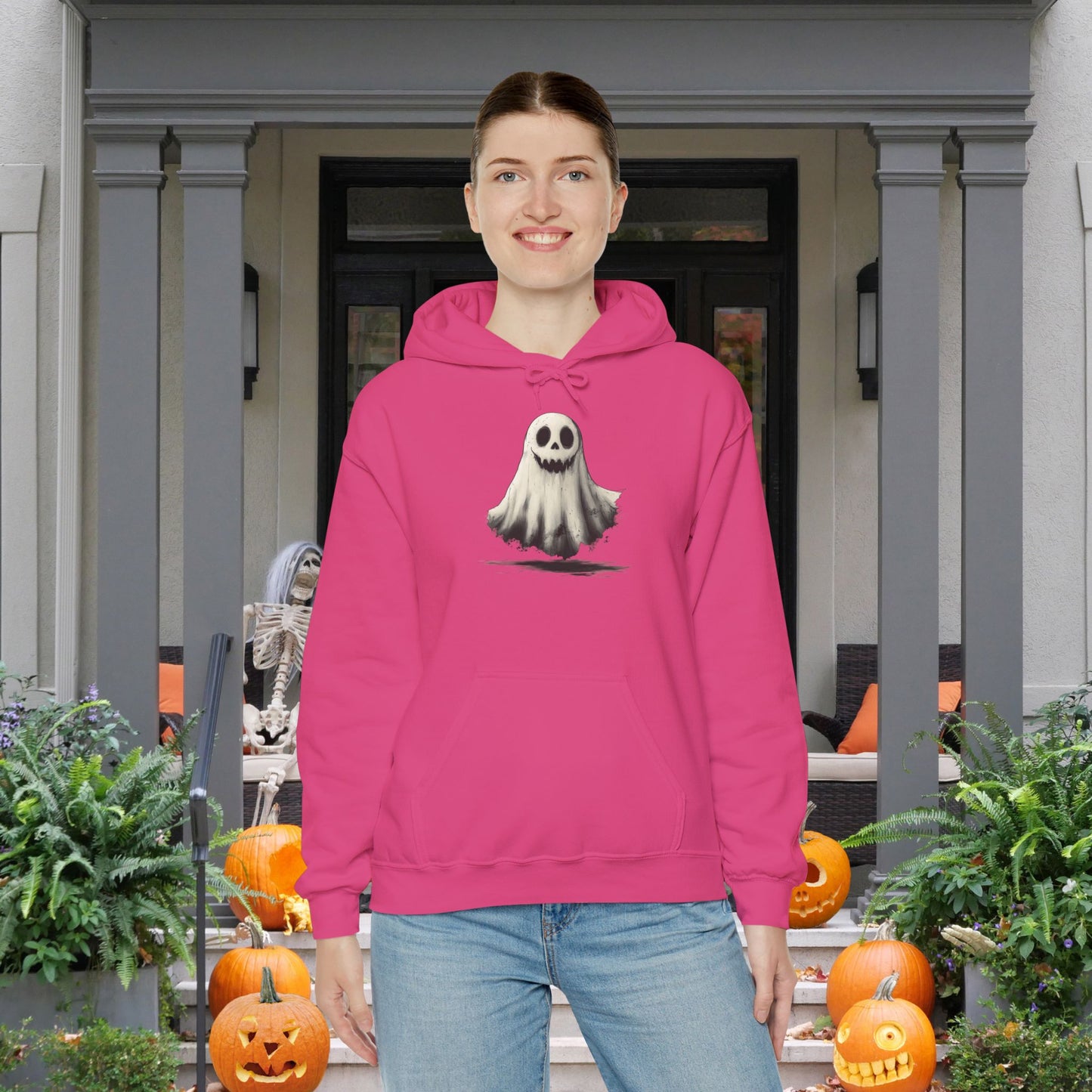 Cute Ghost Heavy Blend™ Hooded Sweatshirt