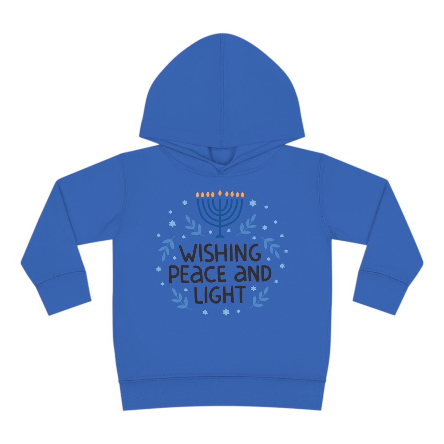 Hanukkah Wishing Peace & Light Toddler Pullover Fleece Hoodie