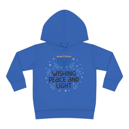 Hanukkah Wishing Peace & Light Toddler Pullover Fleece Hoodie