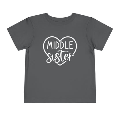 Middle Sister (Heart) Toddler Tee